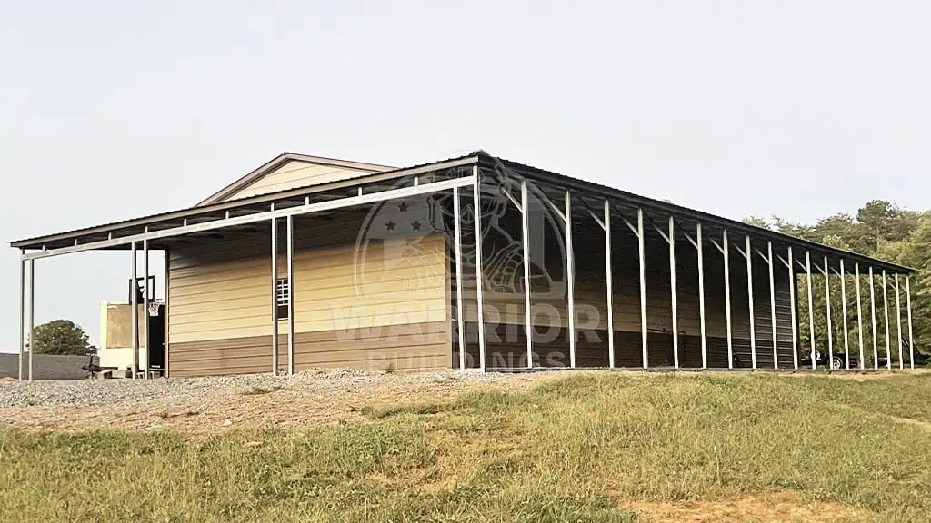 30x60x12 Metal Building with Lean-To