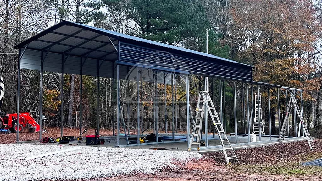 20x40x12 RV Carport with Lean-to