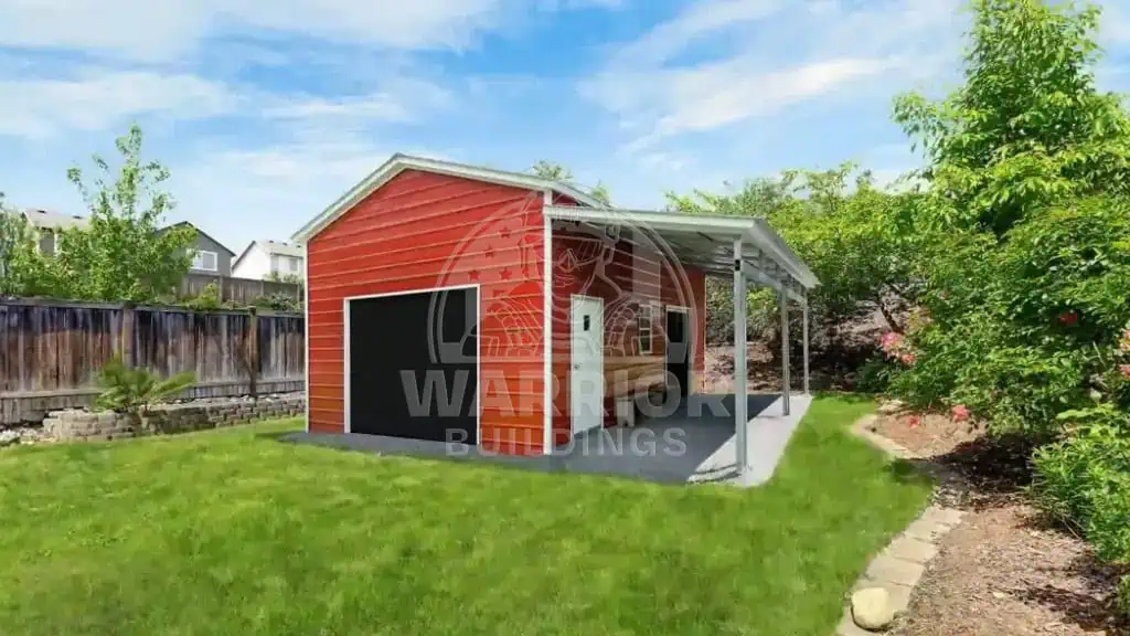 24x25x11 Metal Building with Lean-To