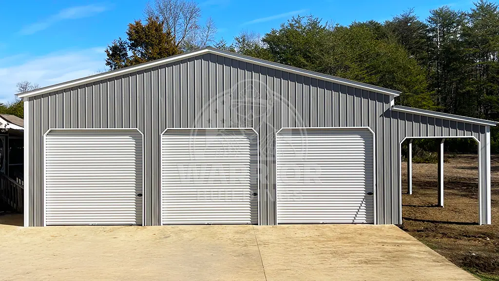 36x36x12 Commercial Building with Lean-to