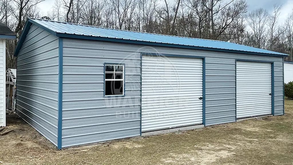 24x35x10 Two Car Side Entry Garage