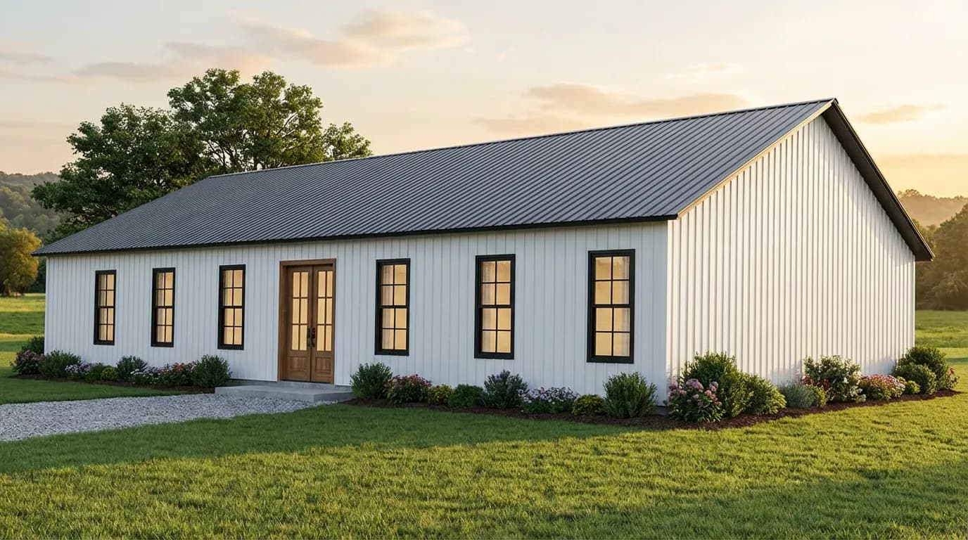 34'x65'x10' Metal Building with 6/12 Pitch