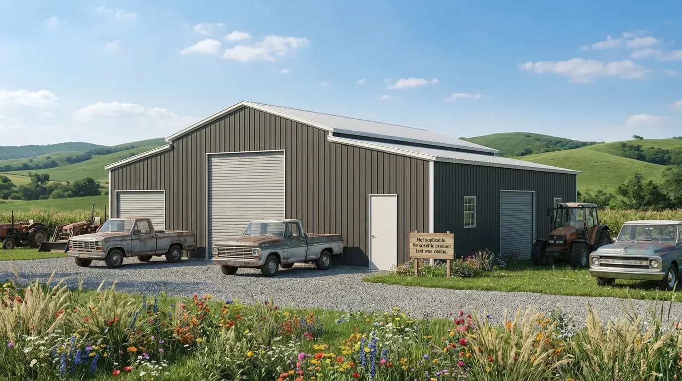 48'x40'x12' Raised Center Barn