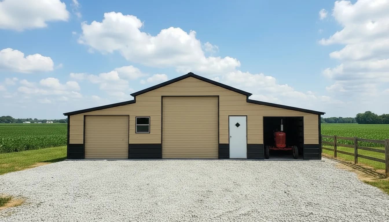 48'x40'x12' Vertical Roof Barn