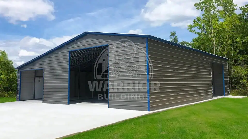 30x50x12 Triple Wide Garage with Lean-To