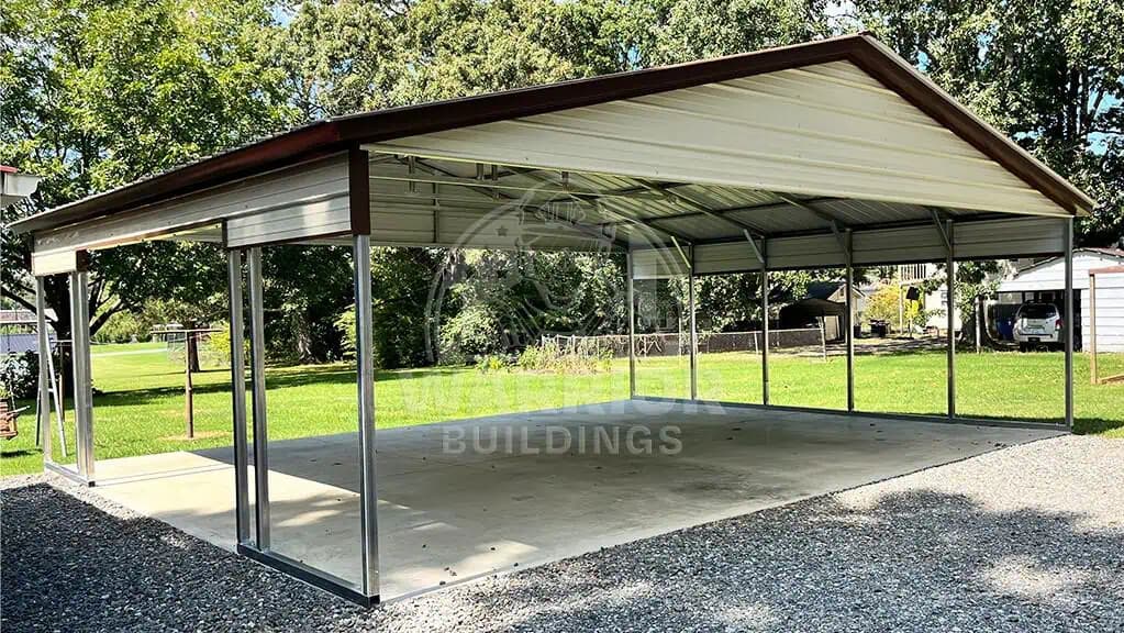 30x25x9 Three Car Carport