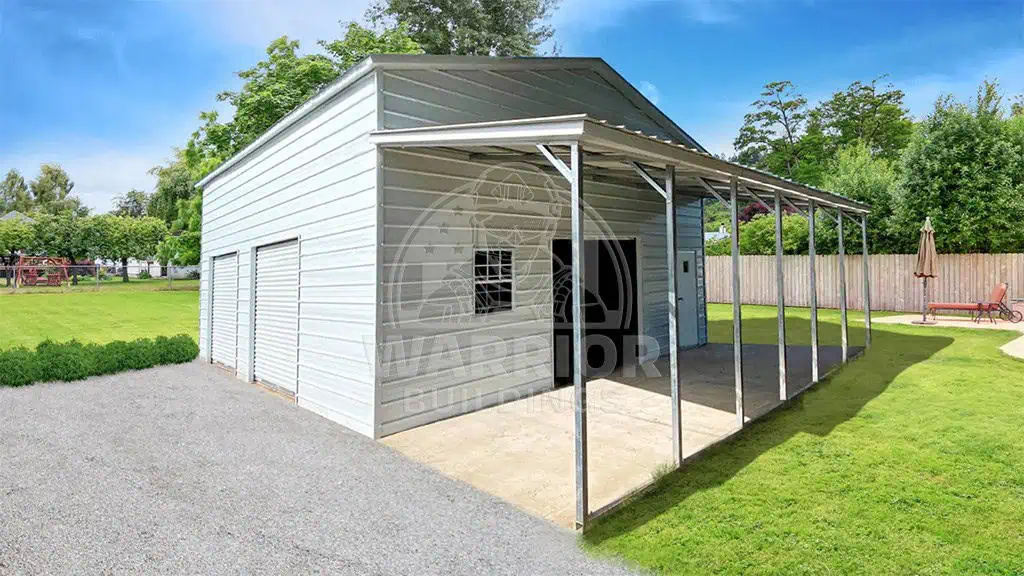 30x30x14 Metal Building with Lean-To